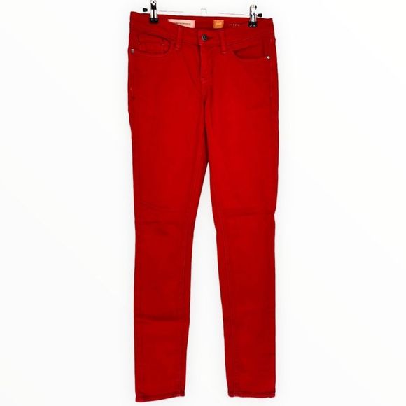 Pilcro and the Letterpress Bold Red Skinny Jeans - Picture 2 of 11